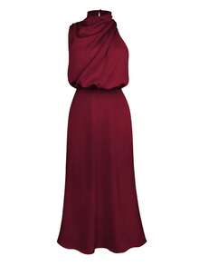 Women Midi Dresses - Red - View 10