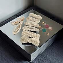 18pcs Elegant Bow Hair Clip Set, French Chic Side Tassel Clips, Plastic Duckbill Clips, Fashion Accessories In Random Styles - 9 chiếc (kiểu ngẫu nhiên) - Xem 6