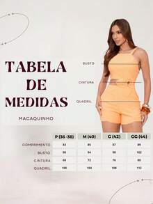 DIVINA GATA Women's Short Jumpsuit With 3D Flower - 9686 - Naranja - Ver 8