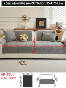 1 Vỏ đệm ghế sofa bốn mùa, tấm lót ghế sofa chống trượt tối giản hiện đại, vỏ bọc ghế sofa chống bụi và có thể giặt được, mềm mại và chống phai màu, bảo vệ thân thiện với thú cưng, phù hợp cho phòng ngủ, văn phòng, phòng khách, ghế sofa hình chữ L và ghế sofa 1/2/3/4 chỗ ngồi - Màu xám đen - Xem 20