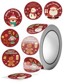 500/2500 Stücke Fröhliche Weihnachts Aufkleber für Kinder Laptops Sammelalbum Schreibwaren Geschenkbox Umschlag Siegelaufkleber Weihnachtsdekoration Geschenke Spielzeug