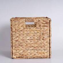 1pc Hand Woven Storage Basket, Large Multifunctional Storage Basket, Woven Cubic Basket For Living Room, Bedroom, Home Storage, Kitchen, Dormitory, Office, Storage, Cosmetic Storage Box, Storage Box, Basket, Organization And Storage, Basket, Room Storage, Storage, Storage Box, Trash Can, Gift Basket, Gift Box, Gift Basket, Wall Cabinet, Decorative Home Decor, Kitchen Accessories