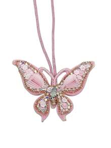 1 chiếc Ba lô mini hình bướm đính hạt thủ công/Túi đeo vai/Túi tote/Túi đeo chéo Phụ kiện đa năng màu trơn thanh lịch dành cho các cặp đôi Bạn bè Học sinh Nam Nữ Hàng ngày Kỳ nghỉ Du lịch Mùa thu - Hồng - Xem 4