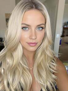 Omber Blonde Silky Straight Wig Human Hair 13x4 HD Transparent Straight Lace Front Wigs Human Hair Pre Plucked With Natural Hairline 250 Density Brazilian Remy Lace Frontal Wigs For Woman With Baby Hair - Bắt nguồn từ & Ombre - Xem 7