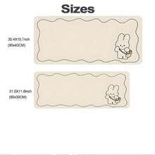 1pc Beige Rabbit Mouse Pad, Made Of Diatomite Material, Extra Large Gaming/Office Desk Mat, High-End Computer Desk Pad, Keyboard Mat, Suitable For Home, School, Classroom, Writing, Learning, Computer Desk Decor Desk Accesorries Office Supplies Office Desk Accesorries Mousepad Mouse Pad For Desk