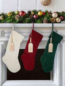 Beaded Wooden Name Tags, Christmas Stocking Name Tags, Personalized Christmas Stocking Name Tags, Wedding Name Tags, Customized Christmas Stocking Name Tags, Easter Basket Name Tags - Multicolor - View 4