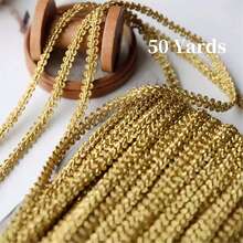 Dây ruy băng vàng lượn sóng dài 5 thước, rộng 0.8cm, phụ kiện trang trí quần áo, ruy băng satin họa tiết lượn sóng ánh kim vàng sang trọng, thích hợp cho trang phục, tiệc tùng, quà tặng, trang trí nhà cửa, Halloween, Giáng sinh, Lễ Tạ ơn và các ngày lễ khác. - Vàng - Xem 12