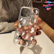 Cute Pixel Art Cat Transparent Phone Case For IPhone 16 Pro Max, Compatible With 16, 15 Pro, 14 Plus, 13, 12 Pro, 11 Pro Max, X, And XS Max, Perfect For Young People And Cat Lovers. - 透明的 - 查看 4
