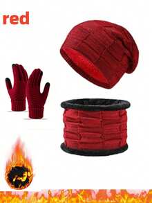 3-Piece Winter Warm Set: Knit Hat, Warm Gloves, Neck Warmer - Ultimate Cold Weather Protection For Outdoor Adventures, Suitable For Winter Outdoor Activities, Cycling, Shopping, Skiing, Sports, Christmas Gifts, Unisex
