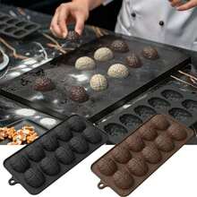 1 件 10 腔脑形万圣节硅胶模具，用于 DIY 布丁、巧克力、糖果、甜点烘焙用品、蛋糕装饰用品、烘焙用品、厨房用品、烘焙工具、万圣节派对用品和冰块模具 - 黑色 - 查看 4