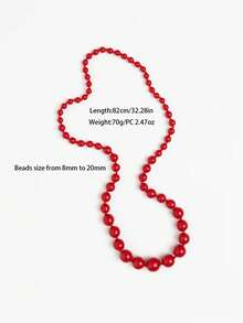 1 pieza Collar de efecto de ampliación gradual tejido con cuentas de plástico de estilo bohemio geométrico, collar largo para mujer, adecuado para vacaciones, viajes, regalos y uso diario