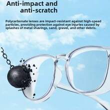 1 Piece Of Goggles, Dustproof And Foggy, Windproof And Pollen-Proof For Cycling, Anti-Blue Light For Adults, Protective Labor Insurance And Splash-Proof. - Gray Frame - View 5