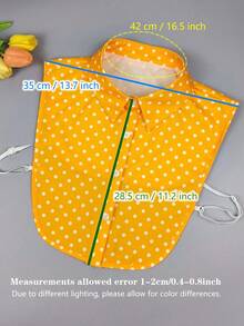 1 chiếc Cổ áo sơ mi có thể tháo rời họa tiết chấm bi, Cổ áo nỉ trang trí cho áo cánh, áo nỉ, áo hoodie, Phụ kiện thời trang đa chức năng cho mùa xuân, mùa hè, mùa thu, mùa đông - nhiều màu - Xem 16