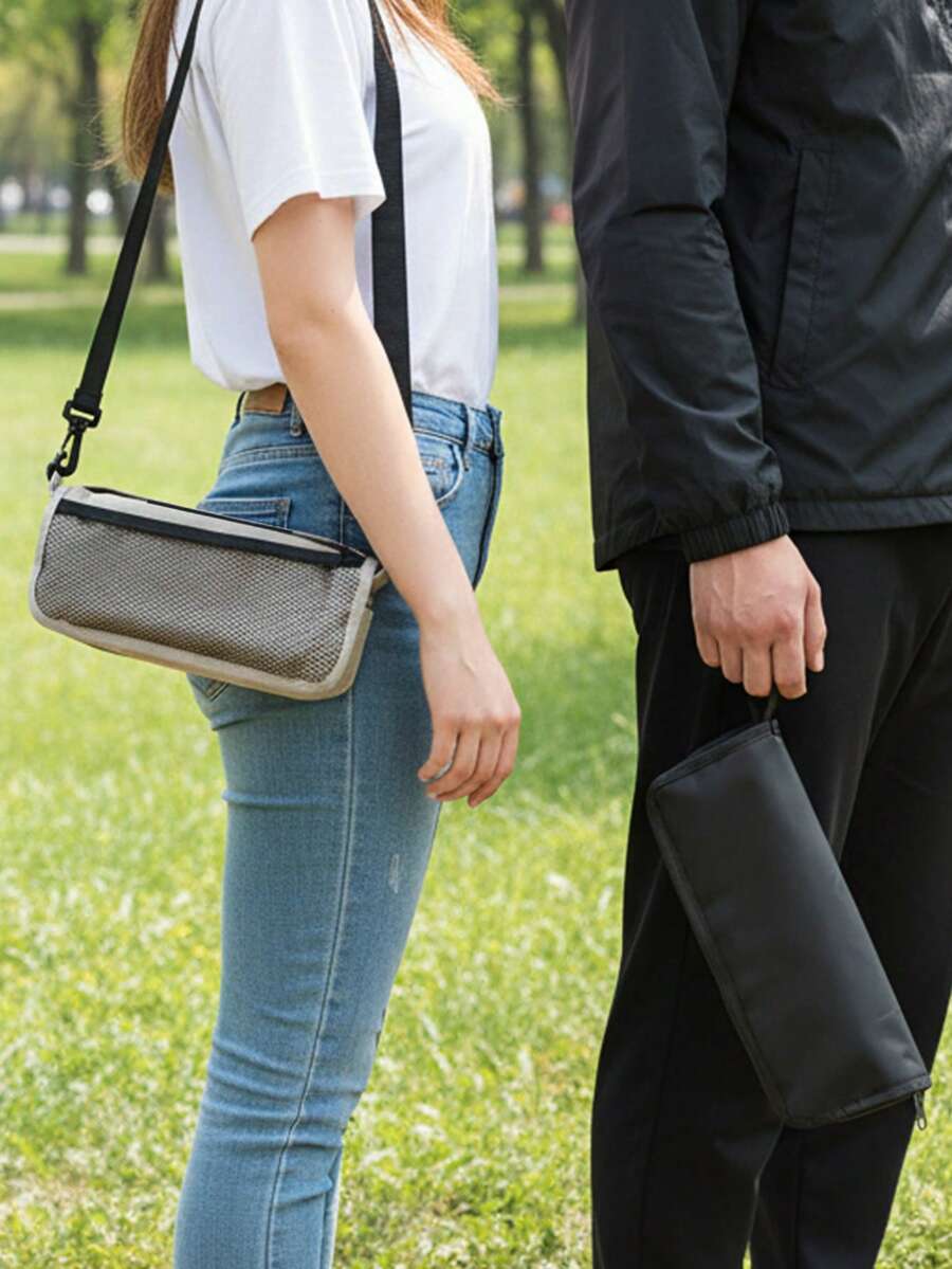 1件装户外背包，带可折叠凳子、笔袋、便携紧凑型露营装备、带可折叠椅的斜挎包（建议选择带肩带的大号）