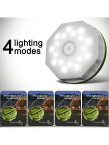 1 pieza Luces de cadena portátiles para camping, lámpara de camping con gancho, luz de tienda recargable por USB, luz de decoración de ambiente para camping, barbacoa, toldo, jardín, fiesta, Halloween, Navidad