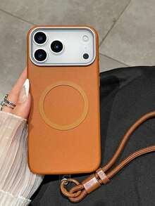 Ốp điện thoại kiểu doanh nhân chất liệu da | Khả năng hút từ siêu mạnh - Hỗ trợ sạc nhanh bằng pin dự phòng - Ốp điện thoại có dây đeo điều chỉnh được - Tương thích với Apple 17 Air/17 Pro Max/16/15 Pro/Pro Max/Plus, S25 Ultra/S25 FE/S20/S24 Plus, Tương thích với Redmi, | Chất liệu da tinh tế mang lại cảm giác mềm mại và khả năng chống trầy xước, Phụ kiện tối giản cho mùa đông dành cho cả nam và nữ, Món quà tuyệt vời cho Ngày Valentine, Phiên bản quốc tế, không phải phiên bản nội địa. - màu nâu - Xem 3