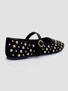 ADAMUMU New Women's High-Fashion Comfortable Sequin Flat Shoes, Cute For Daily And Party Wear, Holiday & Spring/Summer - màu đen - Xem 5
