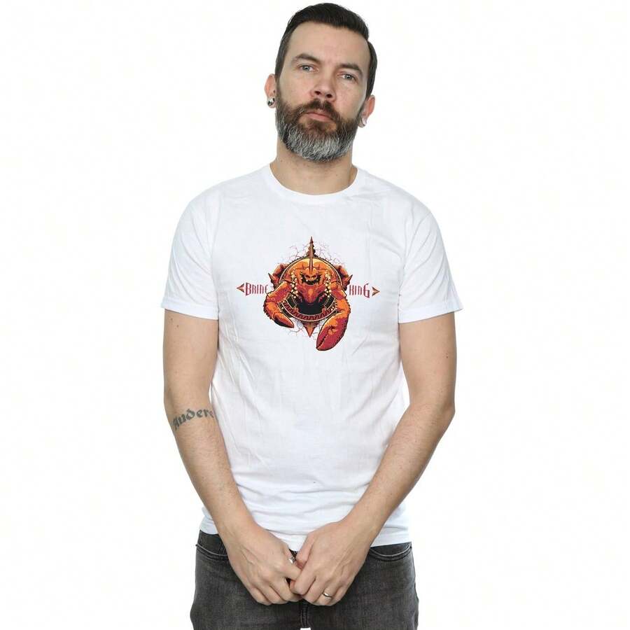 DC Comics Mens Aquaman Brine King TShirt (White)