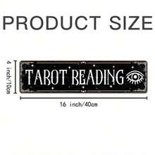 Vintage Tarot Card Divination Metal Tin Sign - 4x16inch |   Waterproof Dustproof Wall Art Home Bar Cafe Decoration |   Choice Indoor And Outdoor Holiday Decorations