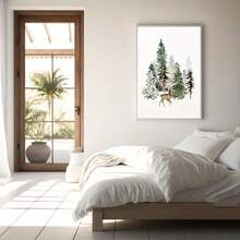 Impression sur canevas de haute qualité d'un arbre de Noël - Art mural sans cadre pour la décoration festive de la maison, idée de cadeau parfaite