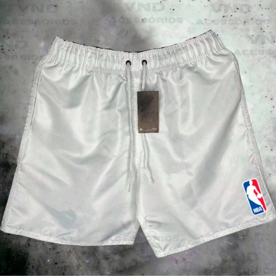 Bermuda Short Mauricinho Tectel Sport Running Gym Immediate Shipping - BASKETBALL NB - 白色標誌 - 查看 1