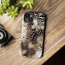 Animal Print Cheetah Zebra Tiger Phone Case Retro Design, Aesthetic Phone Cover For IPhone 16 Pro Max, , Pixel - Màu hỗn hợp 1 - Xem 4