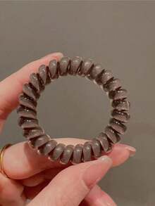 Fashionable New Jelly Color Cute Spiral Hair Ties, Popular Women Ponytail Elastic Hair Accessories ,Ponytail Holders ,Hair Elastics ,Hair Rubber Bands ,Scrunchies ,Hair Rope