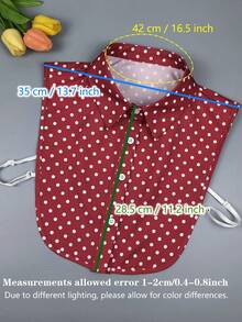 1 chiếc Cổ áo sơ mi có thể tháo rời họa tiết chấm bi, Cổ áo nỉ trang trí cho áo cánh, áo nỉ, áo hoodie, Phụ kiện thời trang đa chức năng cho mùa xuân, mùa hè, mùa thu, mùa đông - nhiều màu - Xem 15