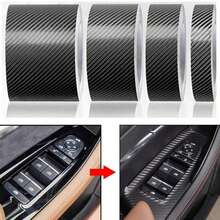 3D Anti Scratch Car Door Sill Protector Sticker Nano Carbon Fiber DIY Paste Protector Strip Auto Side Mirror Protection Tape Film - Black - View 10