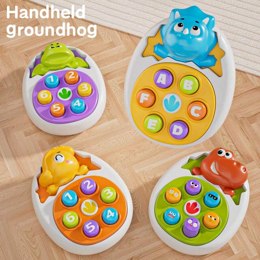 婴儿恐龙蛋压蛋玩具，打地鼠玩具 - 有趣且具有教育意义的减压玩具，适合0岁以上婴儿早期学习玩具，很棒的节日礼物 - 彩色 - 查看 1