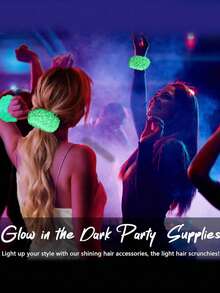 4 pièces - Bouquets d'accessoires pour cheveux lumineux dans le noir pour femmes - Bouquets d'accessoires pour cheveux, bouquets d'accessoires pour cheveux lumineux, bouquets d'accessoires pour cheveux en fil coloré qui brillent dans le noir, accessoires pour cheveux de fête de carnaval, accessoires pour cheveux lumineux dans le noir pour festival de musique et fête de carnaval. Cadeau de Nouvel An, Noël, Décorations de Noël, Décorations de Noël pour la maison, Cadeaux de Noël.