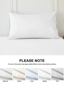 1个/2个纯色枕套（不含枕芯），面料柔软，透气亲肤，多种尺寸和颜色可选，适用于家居床上用品、宿舍、沙发垫套、房间装饰，白色，通过Oeko-Tex认证 - 白色 - 查看 8