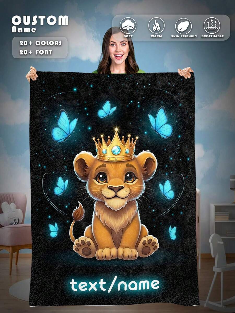 1 pătură cu nume personalizată pentru pat, canapea multifuncțională pentru sufragerie, plajă, camping, animale de companie, pătură de lenjerie de pat personalizată pentru familie/animal de companie/cuplu, cadouri de Crăciun personalizate, cadou pentru familie, cadouri de ziua de naștere, cadou pentru prieten, cadou pentru ea, cadou pentru fiu/fiică