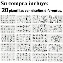 200 Tatuajes Temporales Pequeños Dibujos Animados Tatuaje Falso Pegatinas Resistente Al Agua constelaciones de estrellas lunares, brújula de música, líneas de anclaje, flores para niños, adultos - 1 - Ver 10