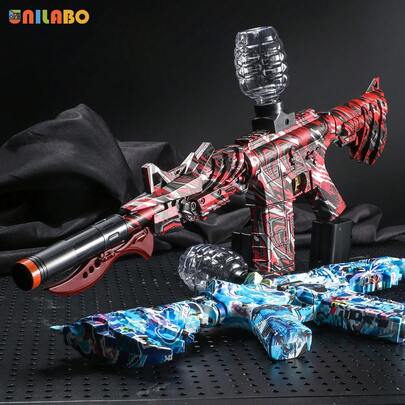 unilabo 2025 M4A1 Electric Blaster Gun Toy Set, High Precision Shooting Toy, Easy To Operate, Rechargeable & Reusable, Perfect Outdoor Toy Gift For Summer Birthday (Bullets Excluded)