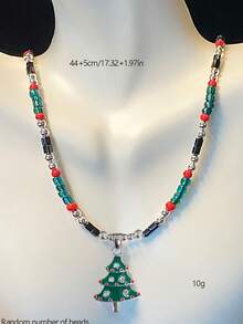 1pc Lovely Metal Acrylic Lace Resin Multi-Color Hollow Heart Star Butterfly Strawberry Beaded Pendant Necklace For Women, Suitable For Daily Outfit, Accessory, Party Wear - Multicolor - View 3