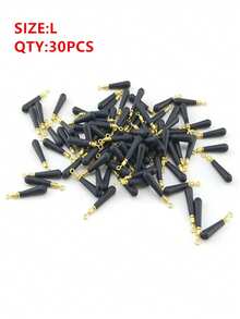 30 Stücke Kupferkopf Schwimmkörper, drehbarer schwarzer Angelpose, allseitig bewegliche Wettkampf-Steckpose, Angelzubehör Kleinteile