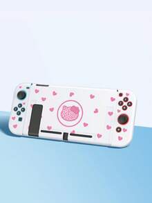 1pc Pink Heart, Bow & Leopard Print Kitten Pattern Protective Case Compatible With Nintendo Switch 2 (2025), Switch NS, Switch OLED, Switch Lite, Accessories For Nintendo Switch 2/Switch, Full Set Including Storage Pouch, Card Slot Dock, Best Gift For Switch Players - Multicolor - View 10