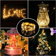 YEYAYU 1 dây đèn LED 50/100/200 bóng điều khiển từ xa, chống nước, chạy bằng pin, 8 chế độ, đèn dây đồng LED, thích hợp cho tiệc tùng, ban công, bãi cỏ, sân, vườn, phòng ngủ, chiếu sáng trong nhà và ngoài trời, trang trí Giáng sinh - Bạc - Xem 8