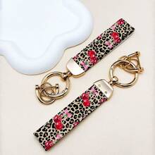 Breloc din aliaj de zinc, 1 bucată, vopsit UV creativ, piele PU, design elegant, acoperire antirugină, foarte potrivit pentru cheile mașinii și cheile de acasă. Articole rafinate de luat cu dvs., de oferit prietenilor și familiei. Potrivit atât pentru bărbați, cât și pentru femei!