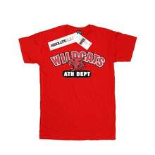 Disney Womens/Ladies High School Musical The Musical Wildcats Athletic Cotton Boyfriend TShirt (Red) - Red - View 2