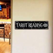 Vintage Tarot Card Divination Metal Tin Sign - 4x16inch |   Waterproof Dustproof Wall Art Home Bar Cafe Decoration |   Choice Indoor And Outdoor Holiday Decorations