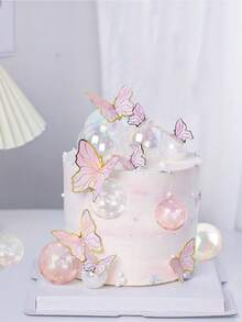 10 piezas de bolas de decoración de pastel transparentes y coloridas, bolas de deseos transparentes y coloridas para celebrar el cumpleaños, el nacimiento, el primer cumpleaños, decoración de cupcakes, decoración de pasteles DIY, perfectas para baby shower, revelación de género, boda, graduación, aniversario, decoración de pasteles, suministros para fiestas de cumpleaños, aniversario de boda y otras celebraciones