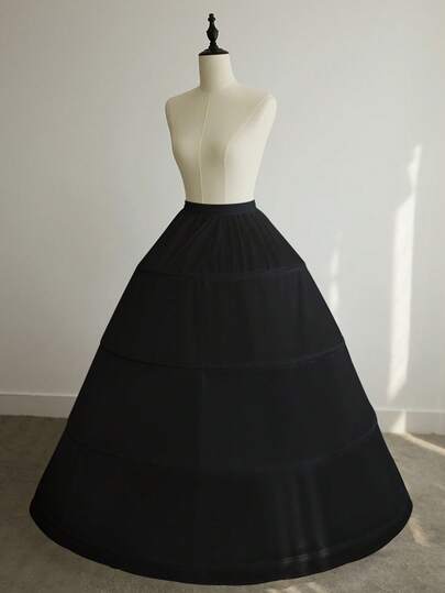 Adjustable 4-Hoop Bridal Petticoat Crinoline Slip Underskirt For Wedding Dress, Lolita Princess Skirt Performance