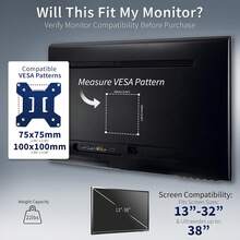 Soporte brazo para monitor, para pantallas de hasta 32 y 38 Ultrawide, totalmente ajustable, negro (STAND-V001) - Negro - Ver 12