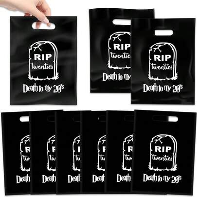 10/20/50个“告别我的20岁”30岁生日派对礼品袋，男女通用“我的青春葬礼”趣味生日装饰