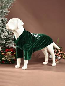 圣诞派对宠物服装，适合小型、中型和大型犬和猫，秋冬季 - 紅色 - 查看 10