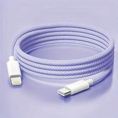 MFi Certified Lightning Cable, Type-C To Lightning Cable Fast Charging Type C Charger Cord For IPhone 14 Pro/13/12/11 Max/XR/XS/8/SE, IPad.Quick Charging Power Delivery Cord Compatible With For Iphone 14/13/12/11 Series And For Ipad, Featuring A Sturdy Round Design With An 8-Pin Connector.