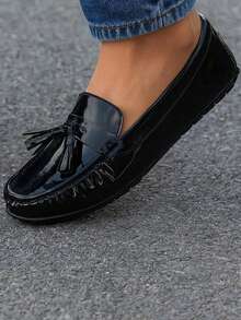 Women Loafers Shoes - 黑色 - 查看 2