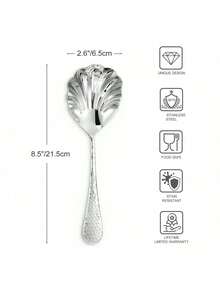 Cirelle 1 件/2 件不锈钢长柄厚公勺，坚固且深的餐具，适用于家庭和餐厅 - 彩色 - 查看 4